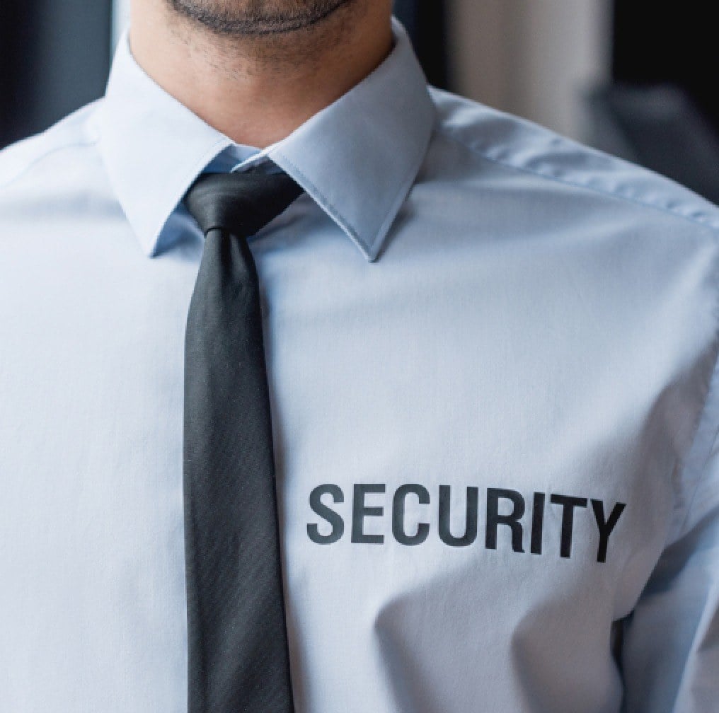 Professional uniformed YARD Security Services team member