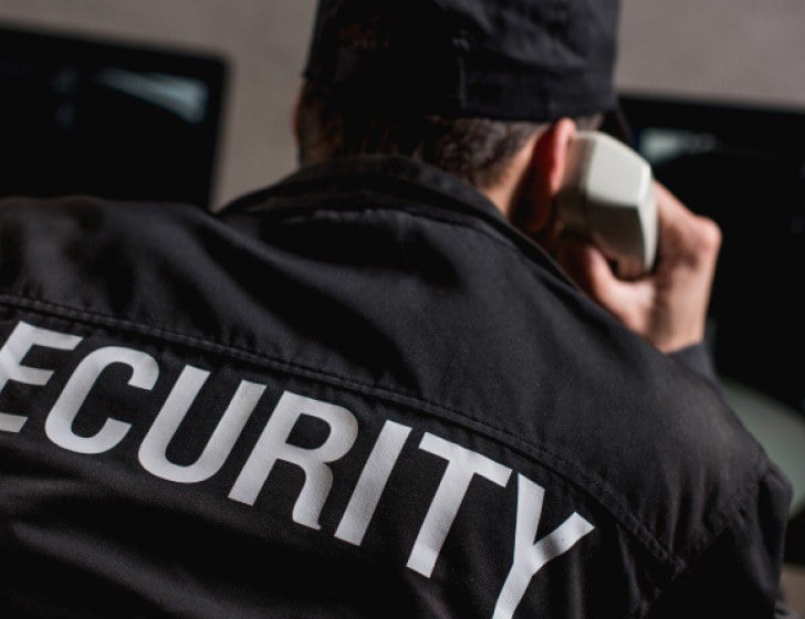 YARD Security Services consultant conducting an on-site security risk assessment